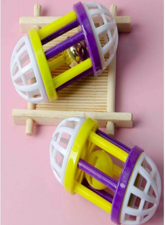 KittuPet ألعاب قطط بلاستيكية من KittuPet، كرات رنانة، كرات هزازة للقفز والمطاردة، قطعتان من الجرس و6 كرات - Image 4